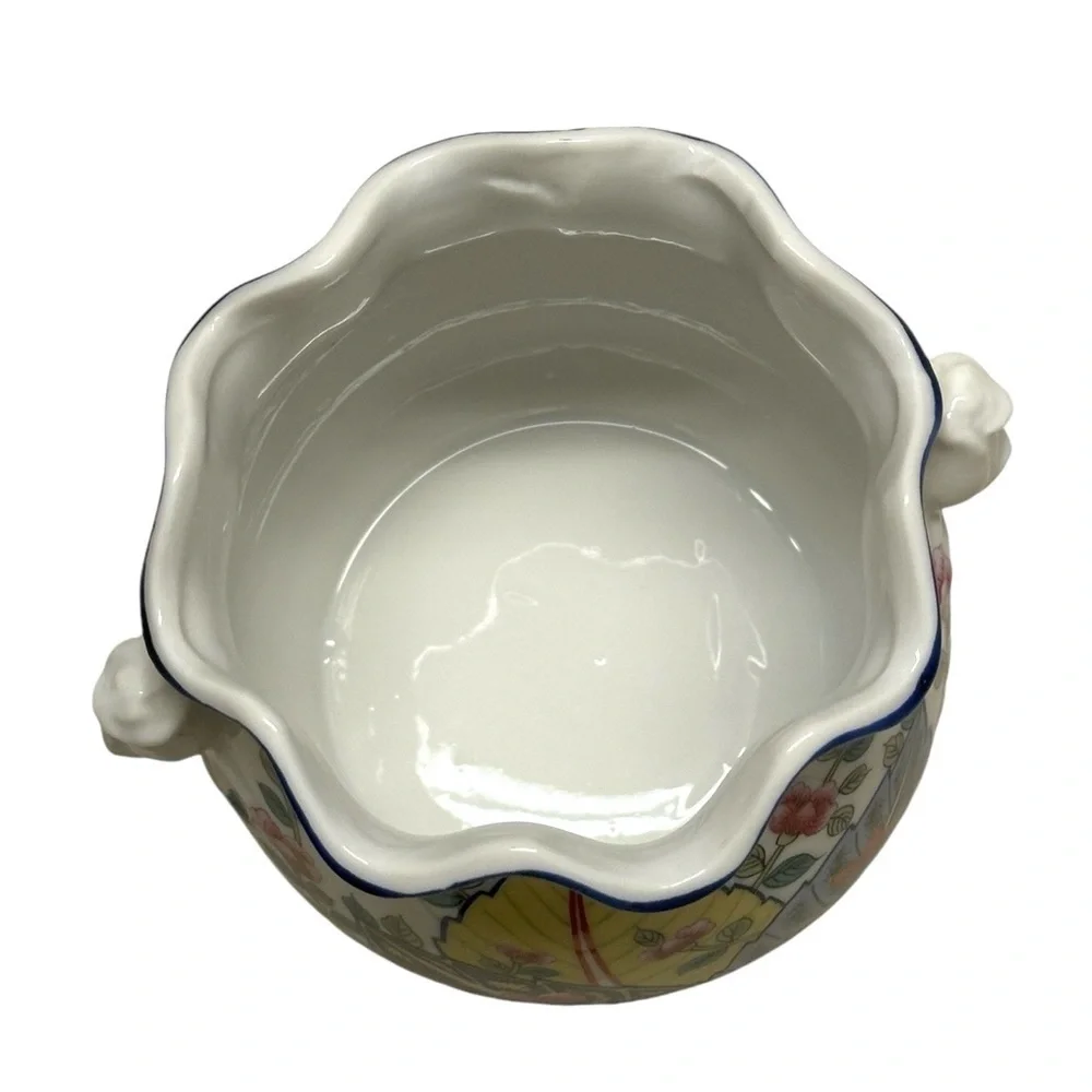 Tabacco Leaf Genus Nicotina Fine China By Mann Open Sugar Bowl RARE